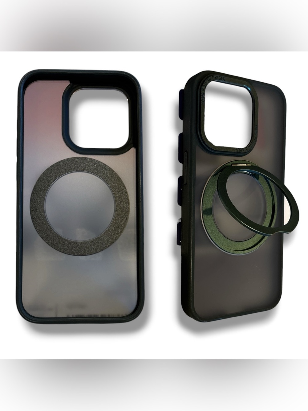 QTlier iPhone 15 Pro Max MagSafe Case with 360° Rotating Ring Stand - NIB